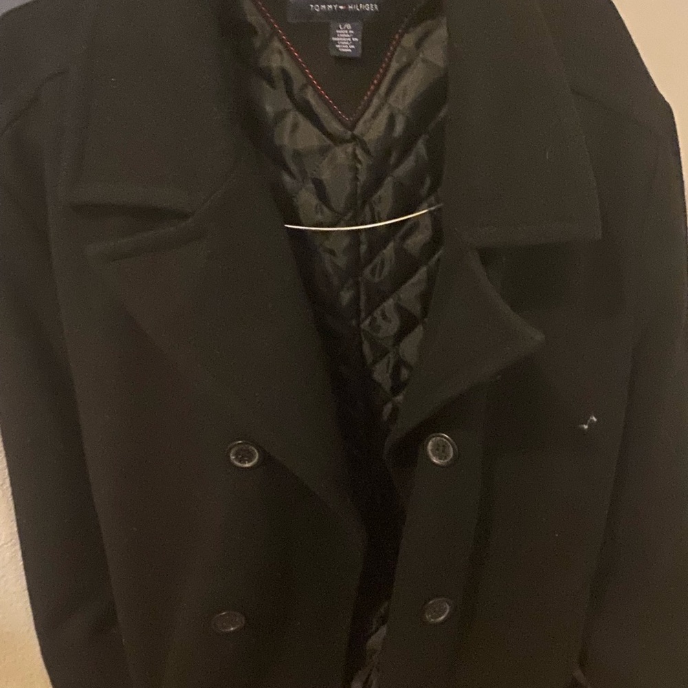 Men’s Tommy Hilfiger Black Pea Coat
